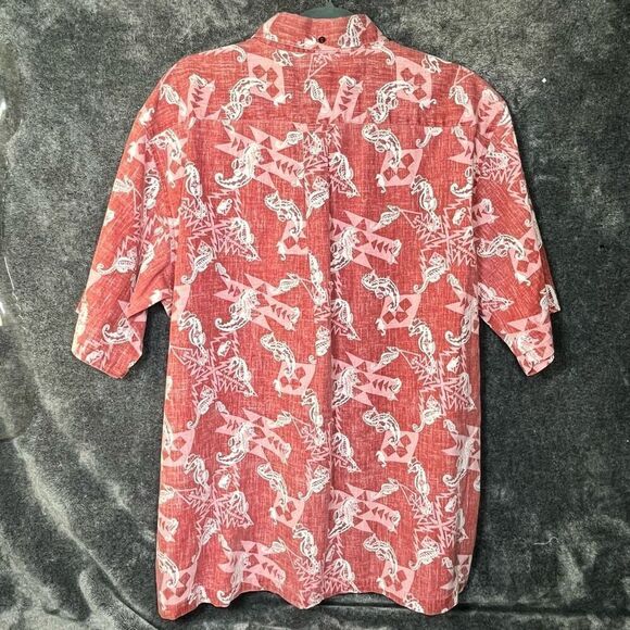Pendleton Surf x REYN SPOONER Hawaiian Shirt Red Geometric Aloha Button Men's XL - Picture 3 of 3